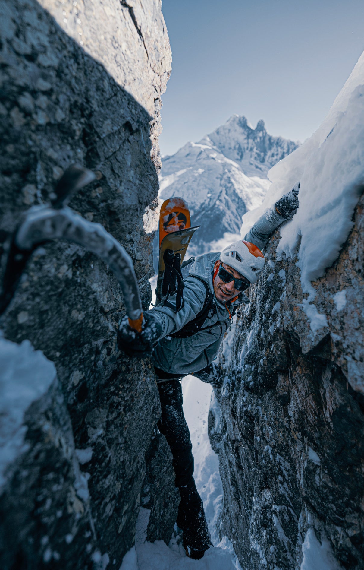 A guy between two rocks