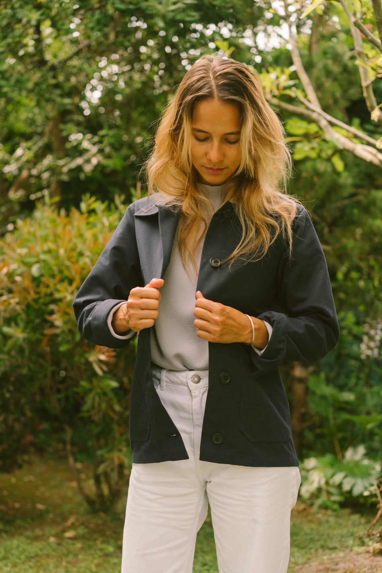 La Veste de travail Bleu - Femme